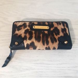 Juicy Couture leopard faux fur wallet